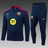 2025/2026 Barcelona Half-Pull Training Suit Royal Blue Jersey Set