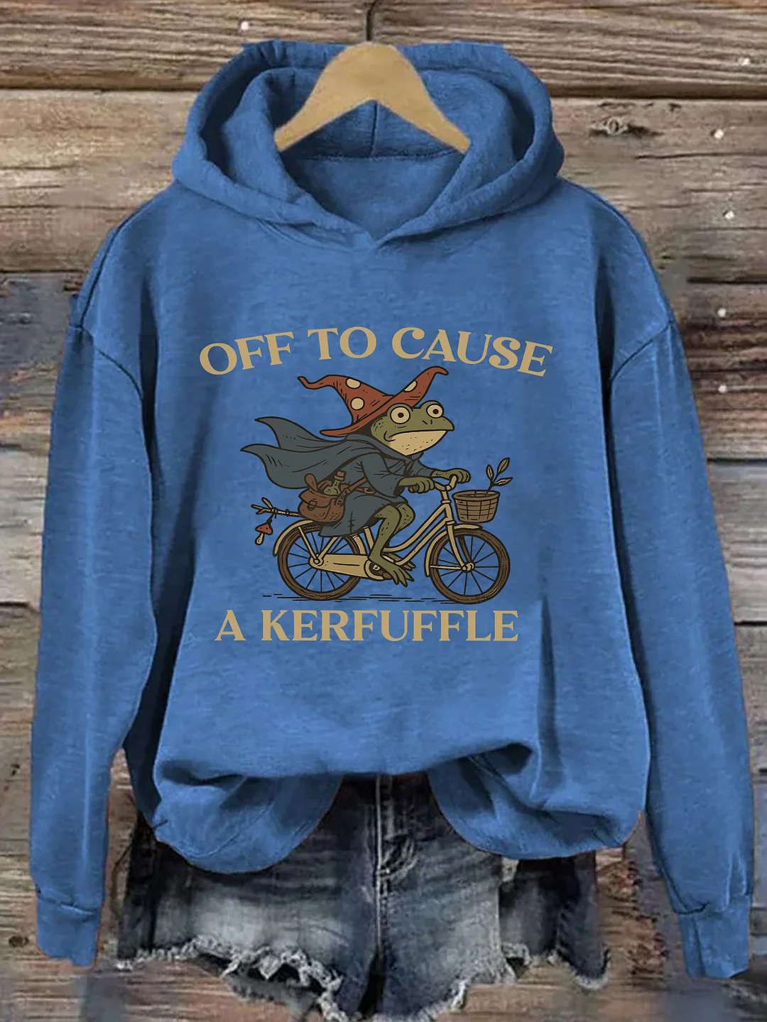 Off To Cause A Kerfuffle Frog Hoodie