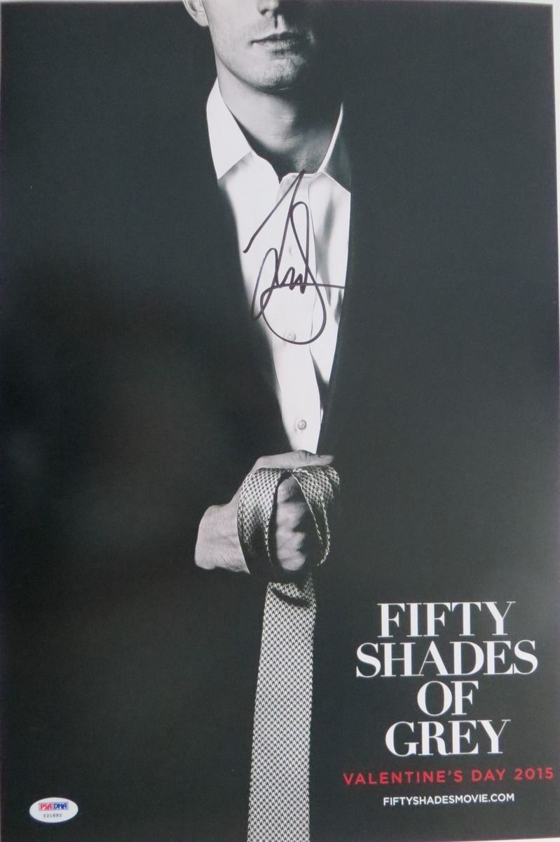 Jamie Dornan Signed 50 Shades Autographed 12X18 B/W Photo Poster painting PSA/DNA #Y21892