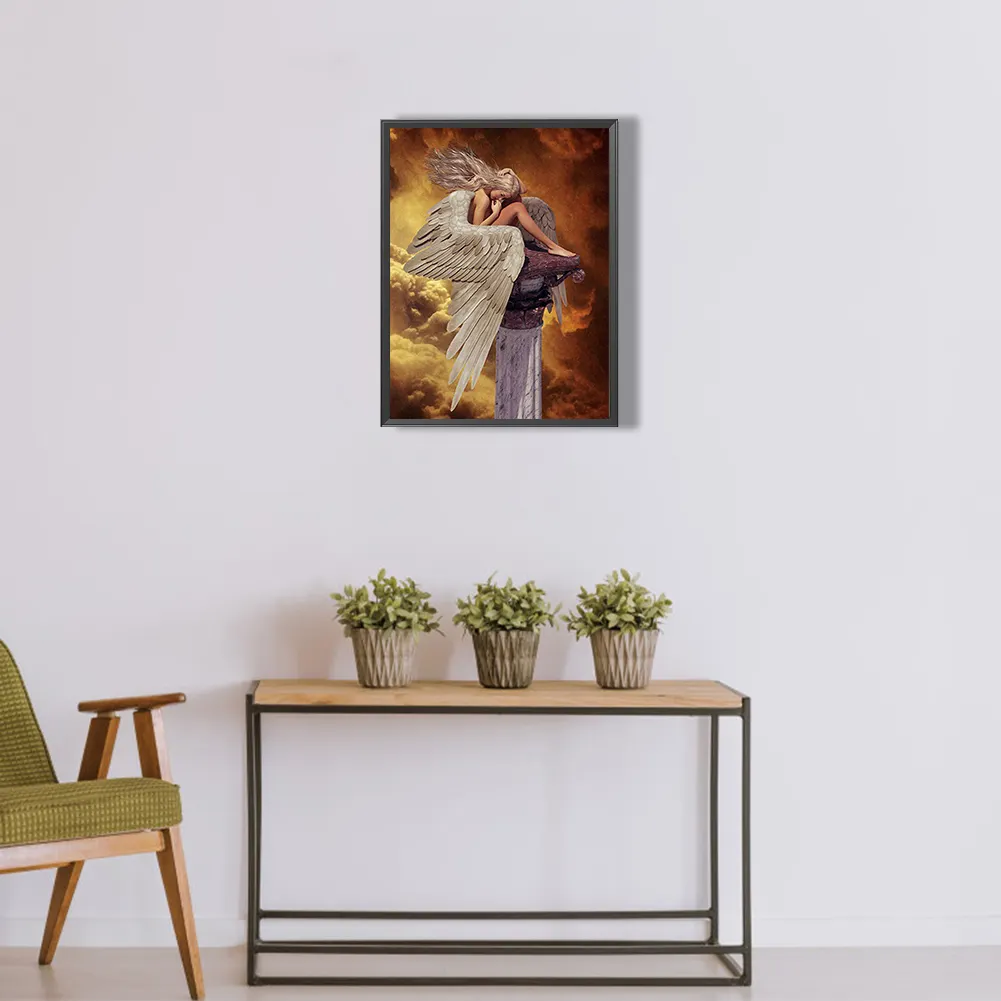 Full Round Diamond Painting 30*40cm - Winged Angel