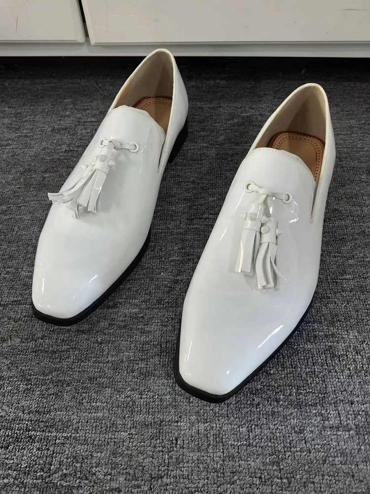 Miseyes Gentleman's Oxford Leather Shoes Red bottom Classic LaceUp Formal Party Wedding Banquet Bridegroom Shoes