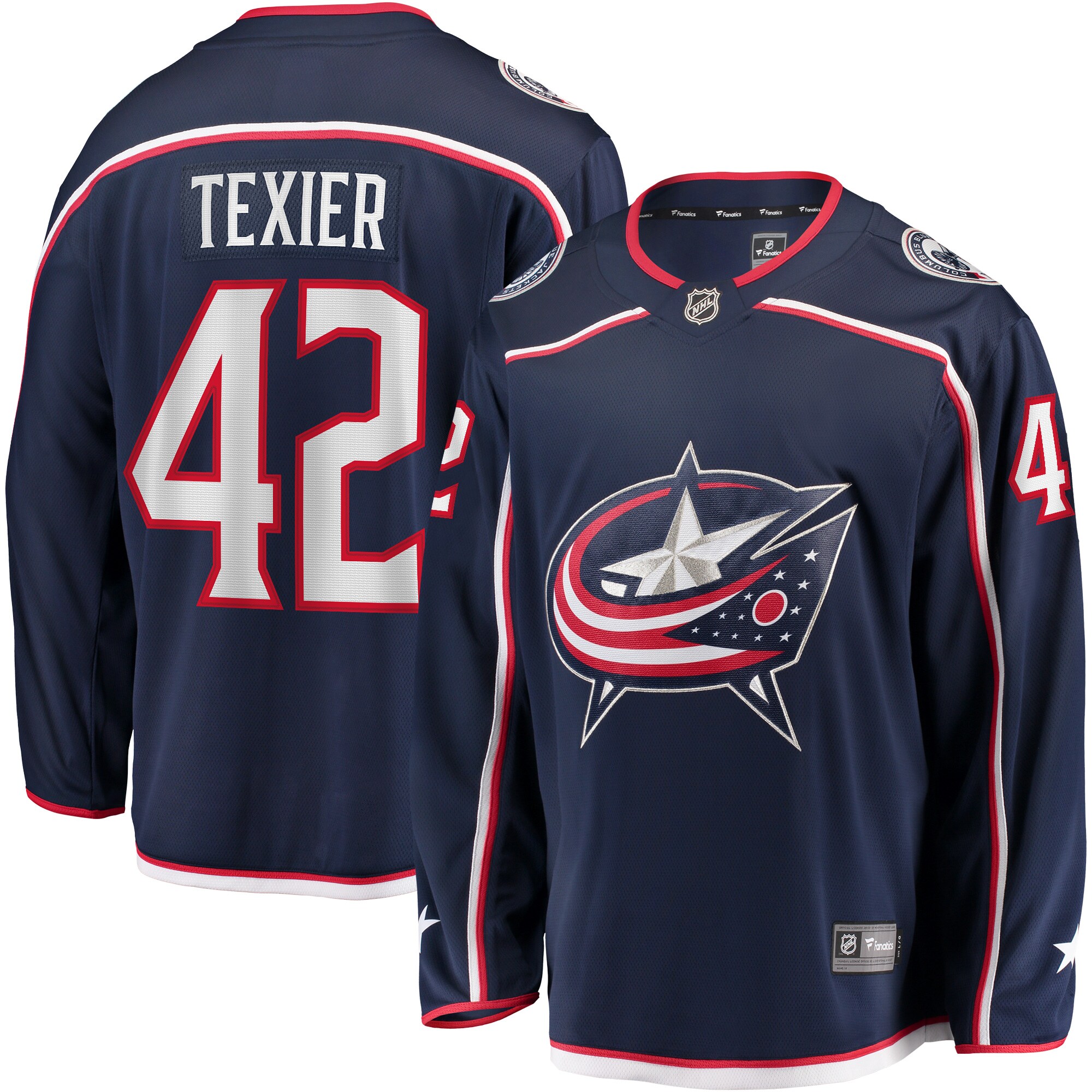 Alexandre Texier Columbus Blue Jackets Fanatics Home Breakaway   Jersey – Navy mysite