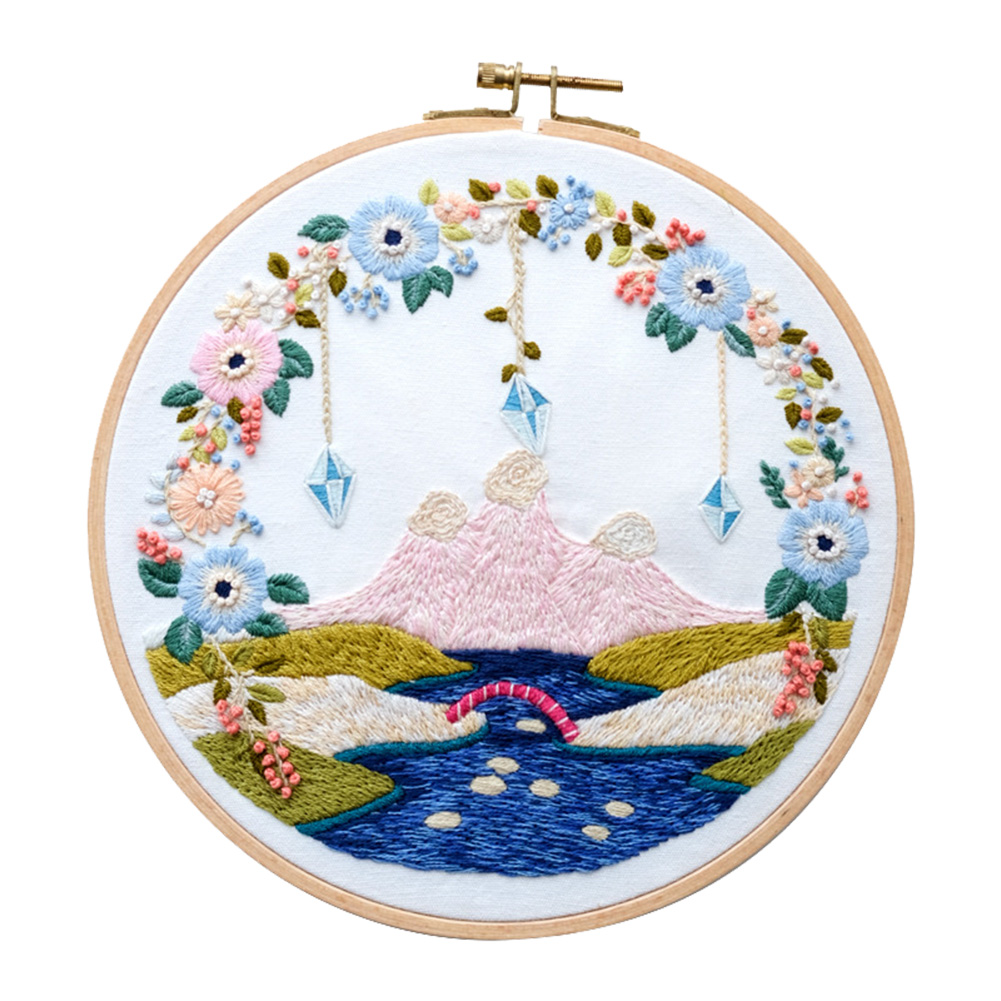 

Mountain House Landscape - Embroidery - Cross Stitch, 501 Original