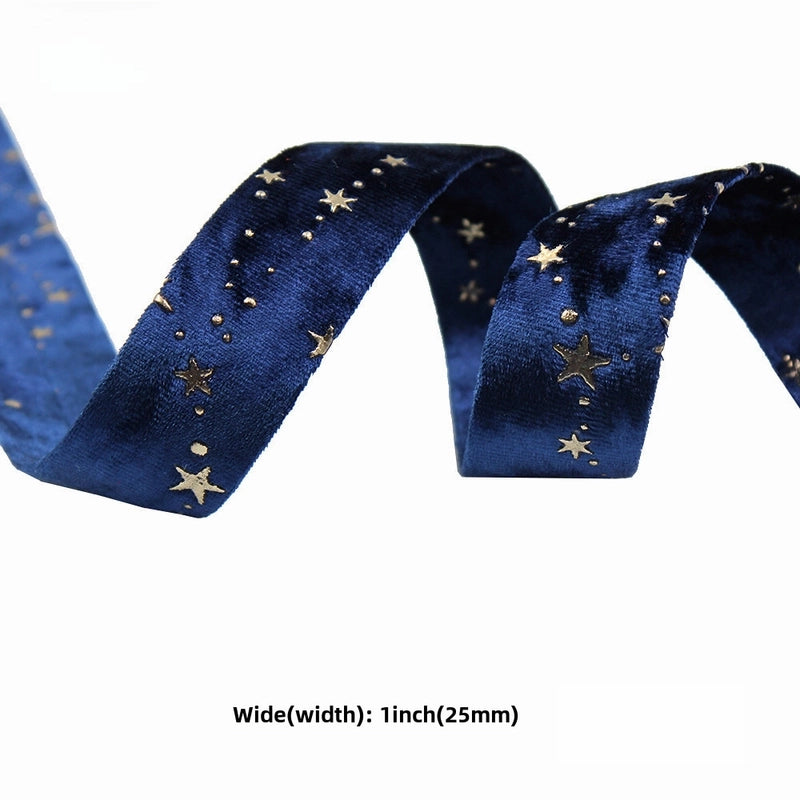 Yongjia Baotong Diy Hair Accessories Material Bronzing Velvet Double-sided Webbing Gold Diamond Velvet Cloth Accessories Ribbon