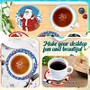 6Pcs/set Diamond Painting Christmas Snowman Coaster Cup Cushion Home Decor