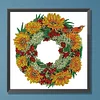 >SALE<5D DIY Partial Special Shaped Drill Diamond Painting Sunflower Wreath Kit30x30cm