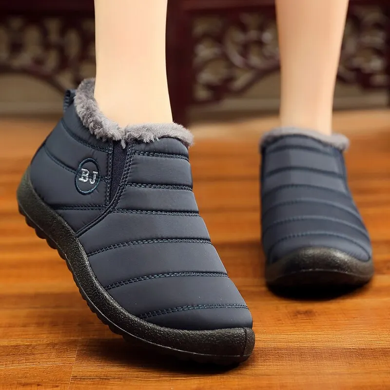 Men Snow Boots 2019 Men Boots Winter Shoes Fashion Men Ankle Boots Waterproof Shoes Warm Fur Slip On Male Shoes