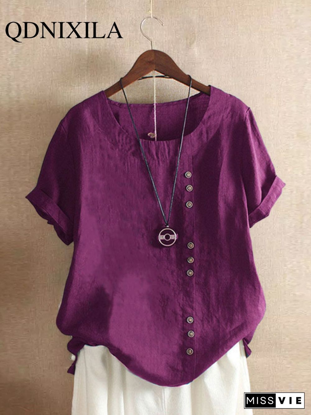 New Summer Oversize T-Shirt Large Casual Loose Cotton Linen Short Sleeve Pullover Tops Shirts For Women Woman Tshirts Clothes