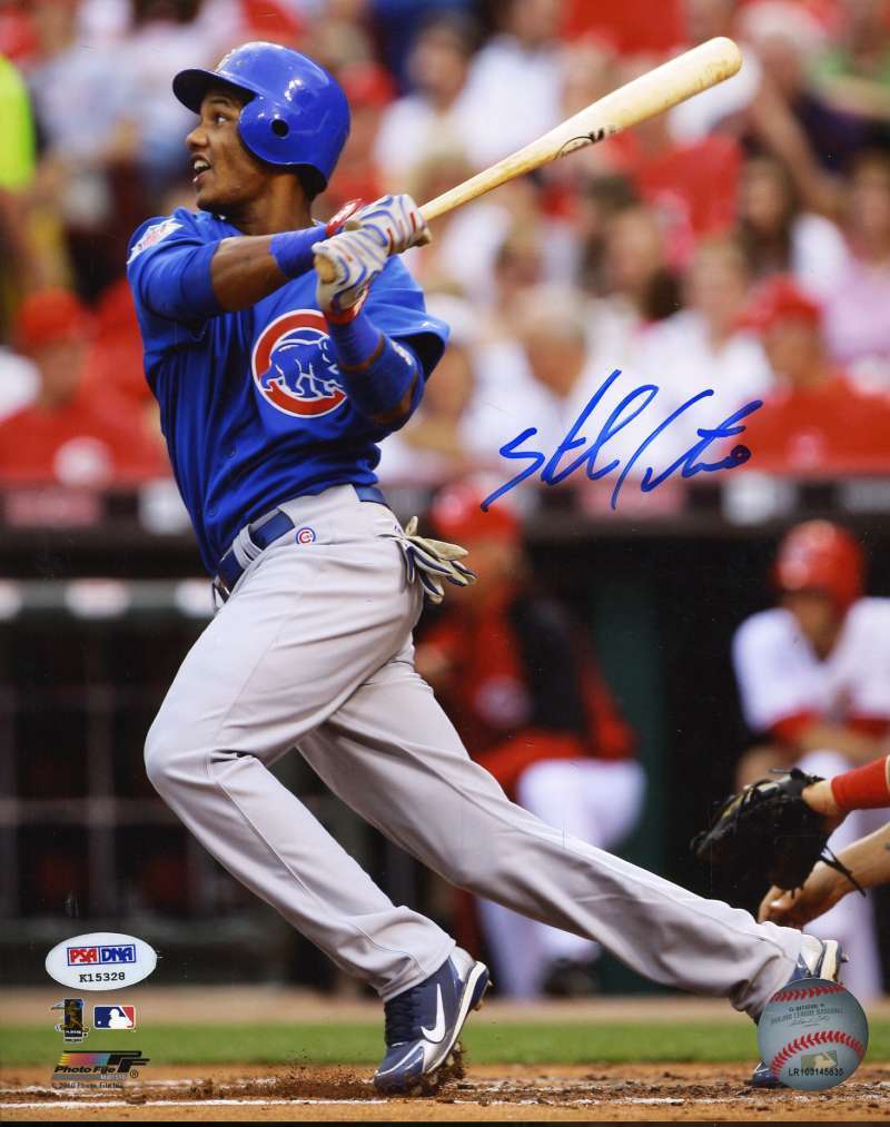 Starlin Castro Psa/dna Coa Hand Signed 8x10 Photo Poster painting Authentic Autograph