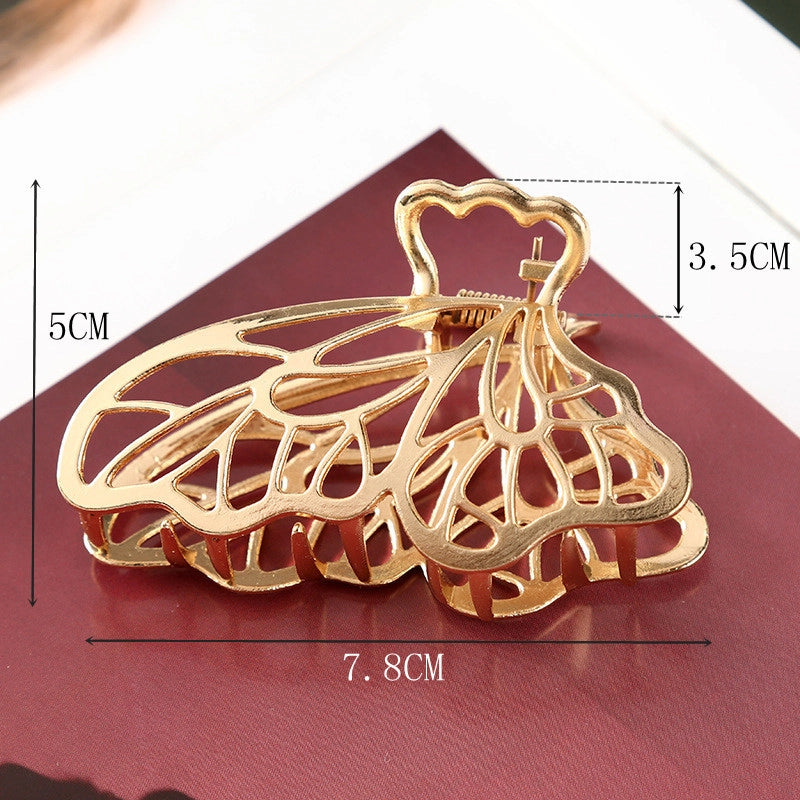 Minimalist Moon Alloy Hollow Out Hair Claws 1 Piece