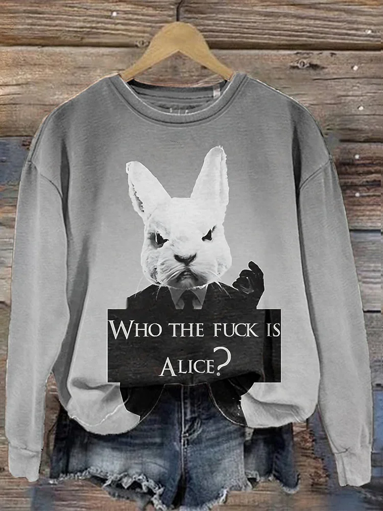 Teecade Teecade Who The Fuck Is Alice Sweatshirt