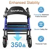 Rollator Walkers with Seat for Seniors, Foldable 8" Big Wheels All Terrain Rolling Walker, Handles and Ergonomic Seat Height Adjustable, 350 lb, FSA HSA Eligible