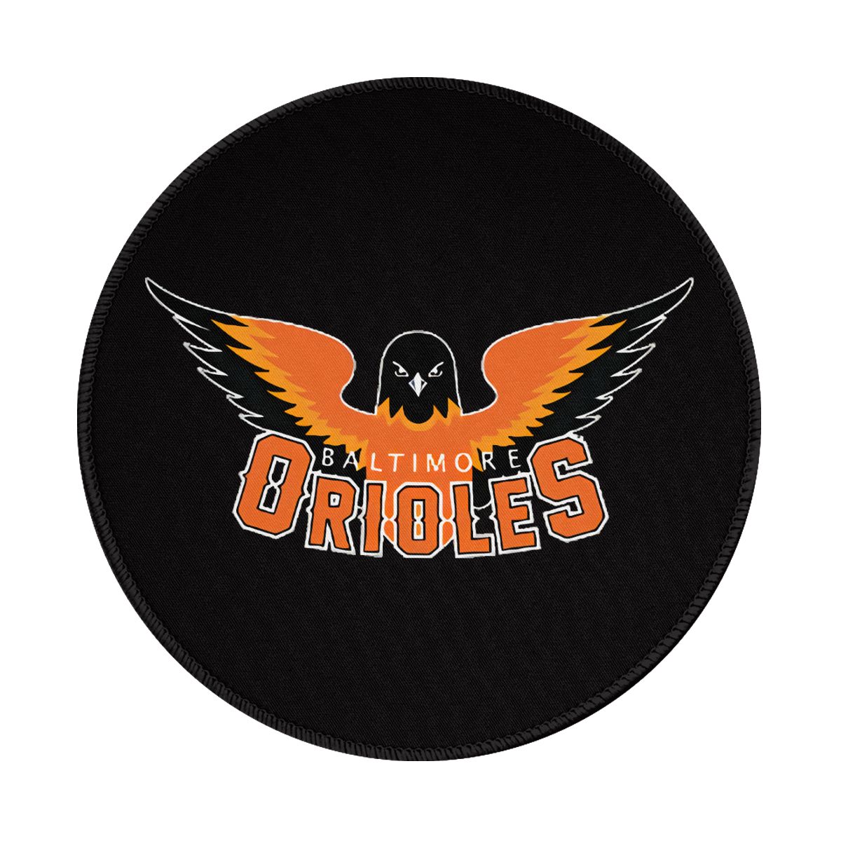 Baltimore Orioles Sports Logo History Waterproof Round Mouse Pad for Wireless Mouse
