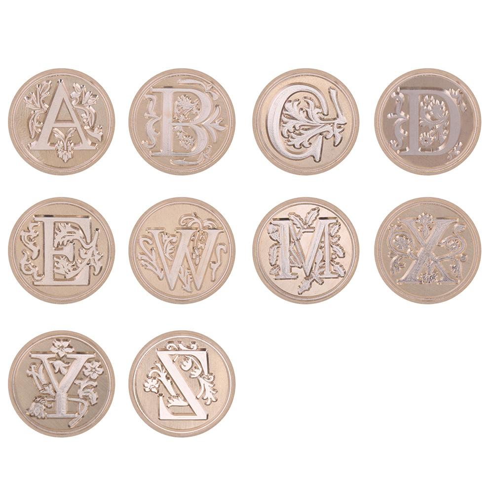 European Letter Wax Paint Seal Vintage Envelope Sealing Copper Head Stamp