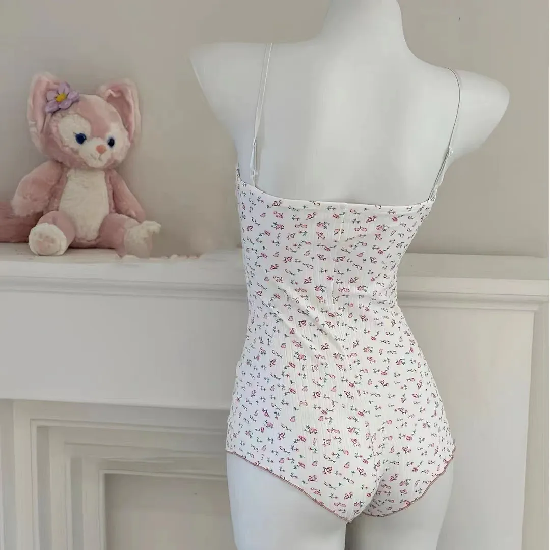 Churchf Night Swear Tiff Lingerie Pure Lust Wind V Collar Small Broken Flower Slings Aja Skirt Sexy Rose Broken Flower Joint