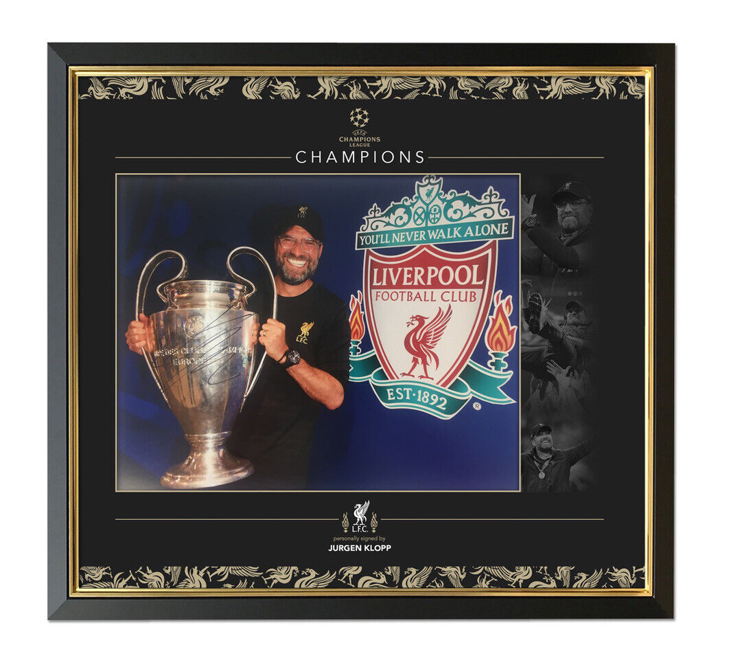 Jurgen Klopp Signed & FRAMED 11X14 Photo Poster painting Liverpool Champions League AFTAL COA (J