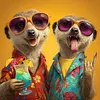 Diamond Painting -DIY Round Drill Meerkats(40x40cm)