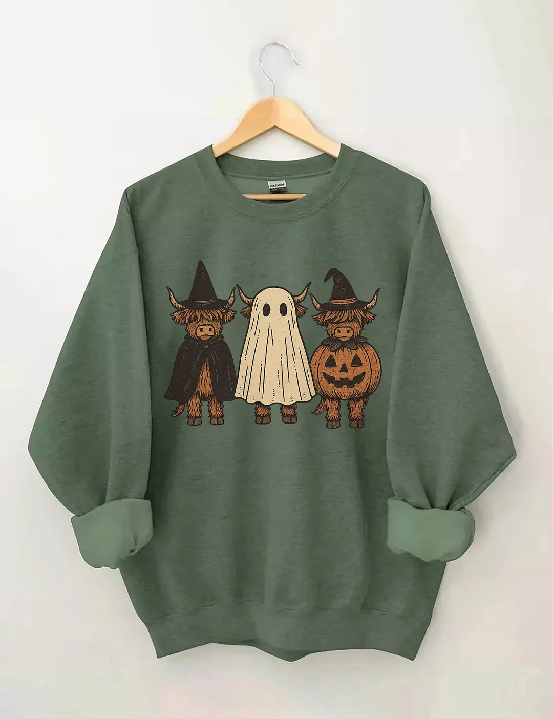 Boo Ghost Highland Cow Sweatshirt