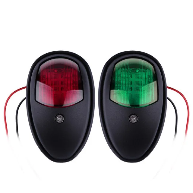 2pcs Waterproof Boat Navigation Light Green and Red Marine LED Starboard and Port Side Light for Boat Yacht Skeeter DC