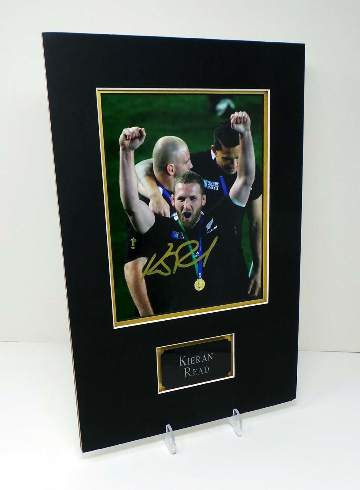 Kieran READ New Zealand Rugby All Blacks Signed Mounted 10x8 Photo Poster painting AFTAL RD COA
