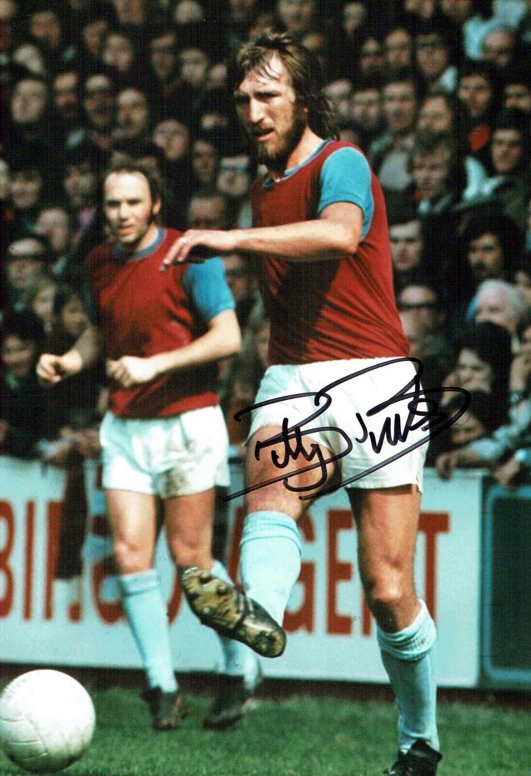 Billy BONDS Signed Autograph 12x8 West Ham United Legend Photo Poster painting 4 AFTAL COA