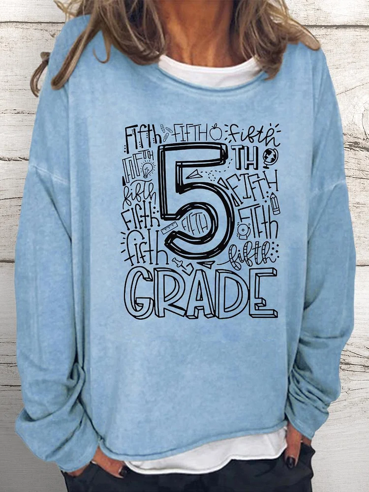 5th Grade Women Loose Sweatshirt
