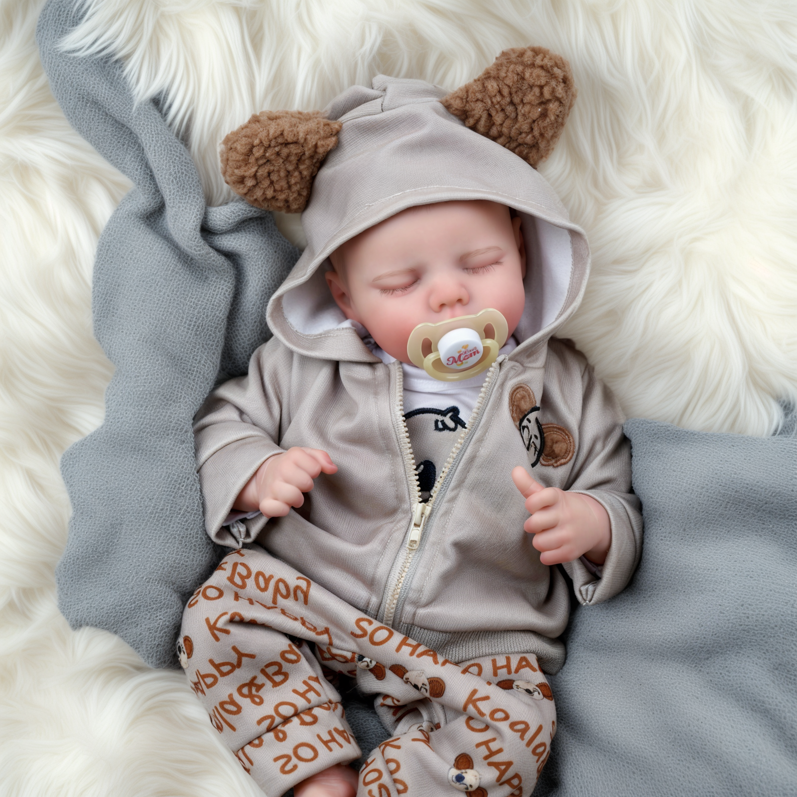 Babeside Sleeping Reborn Baby Twinnie 17' Little Infant Girl Healing of the Heart Cloth Body