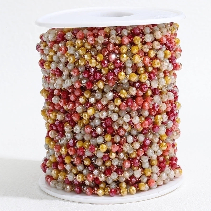 1 Set Stainless Steel Artificial Crystal Plating Polished Chain