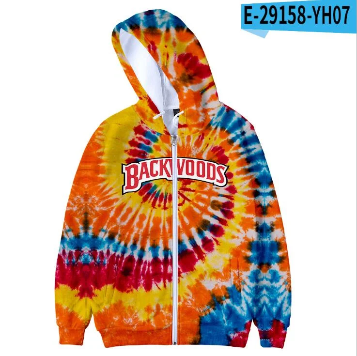 BACKWOODS 3D Printed Kids Hoodies  Zip Up Hoodie Sweatshirt Boys Girls Teenage Cartoon Jacket Coat Children Clothes