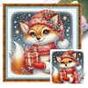Christmas Fox-11CT Stamped Cross Stitch 40*40cm/15.75*15.75in tapestrymarket