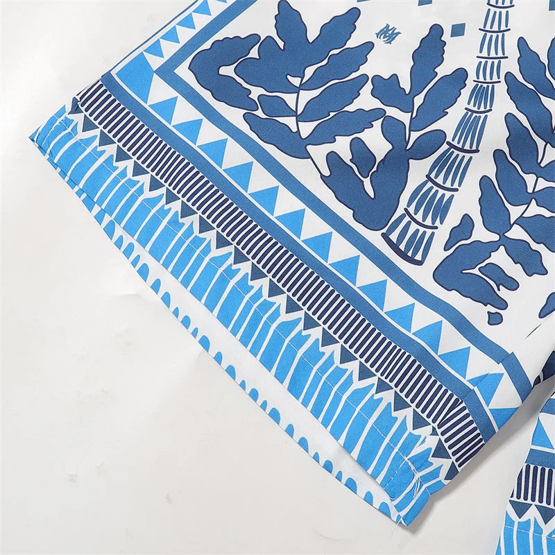 AMIRI 2023 new silk short-sleeved shirt