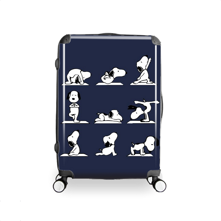 Snoopy Different Yoga Poses, Snoopy Hardside Luggage