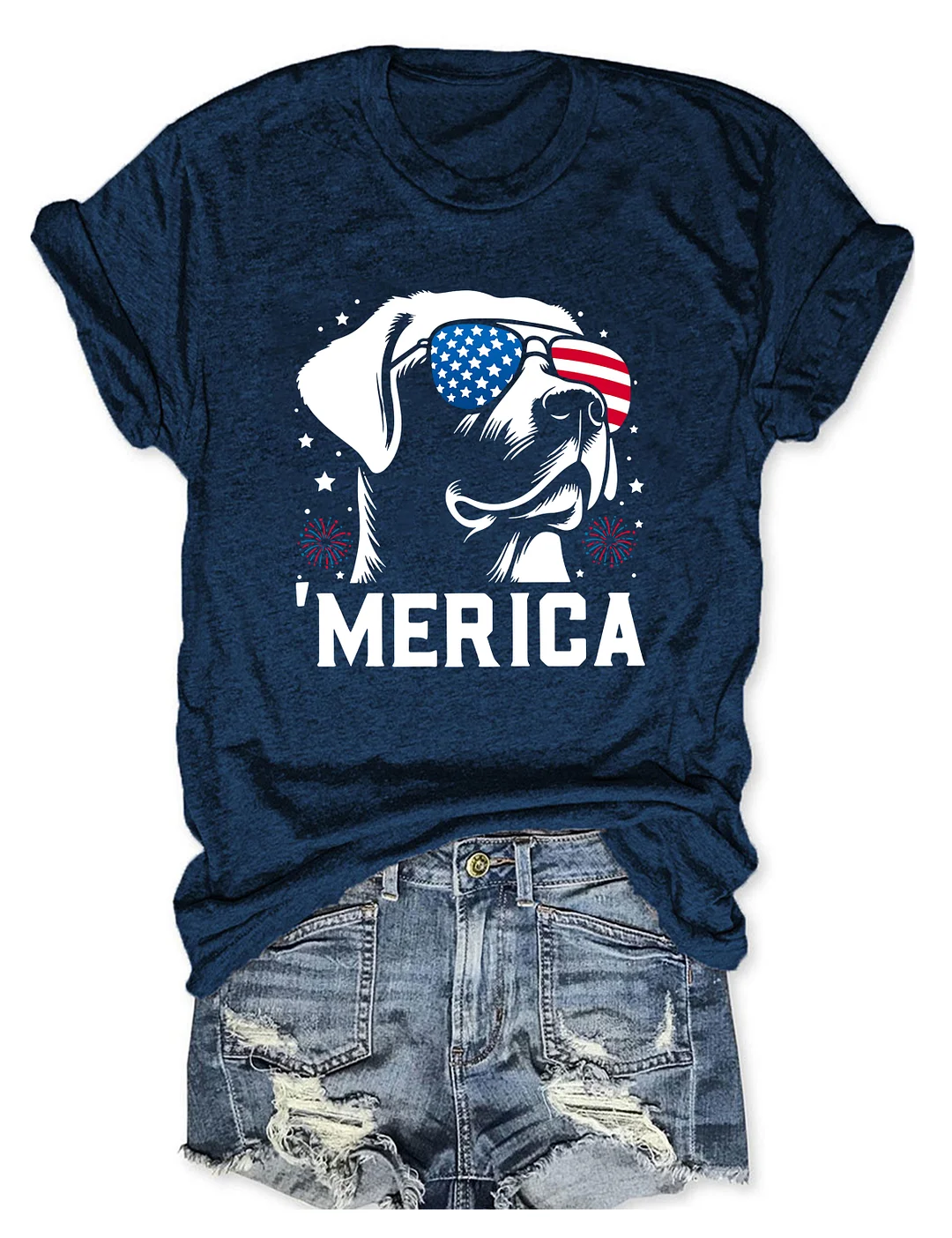 Labrador Retriever 'Merica 4th Of July T-shirt