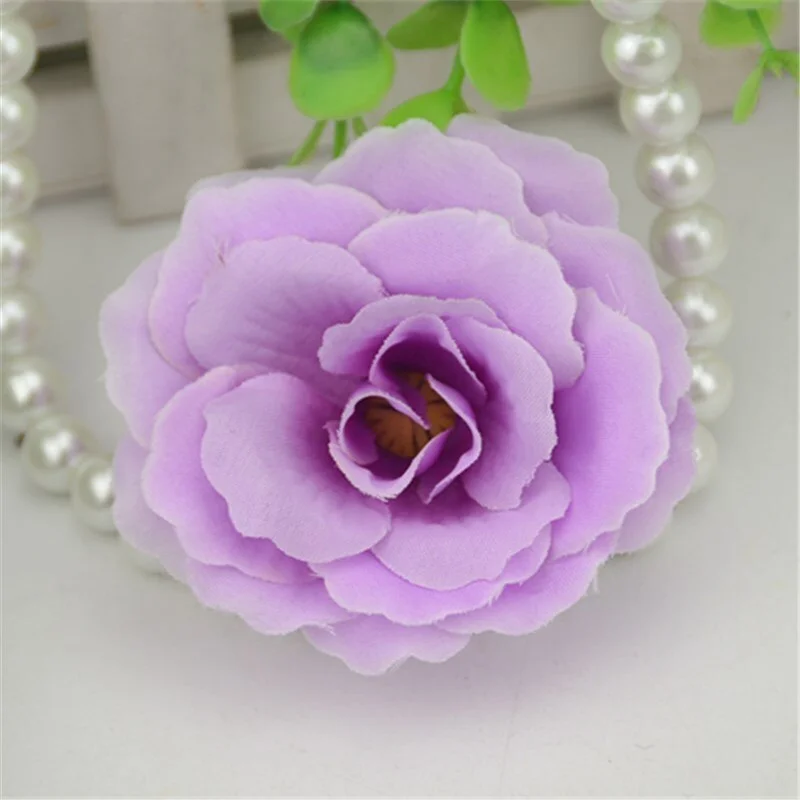 10pcs/lot 7cm Large Gold Silk Artificial Rose Flowers Head For Home Wedding Decoration DIY Craft Scrapbooking Supplies