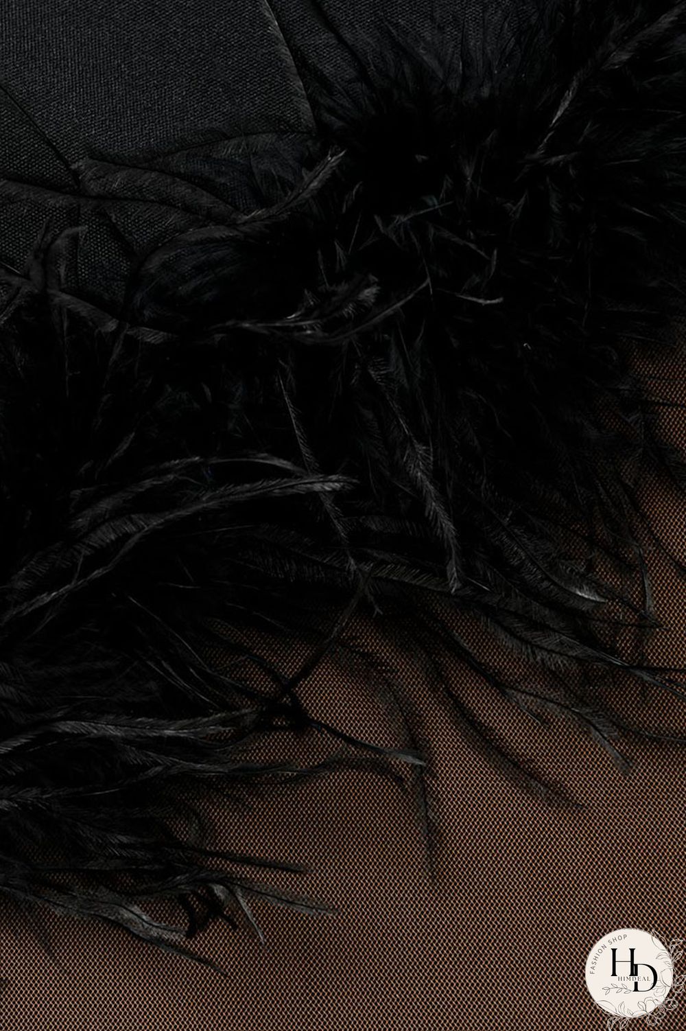 White Sexy Solid Split Joint Feathers Mesh O Neck One Step Skirt Dresses