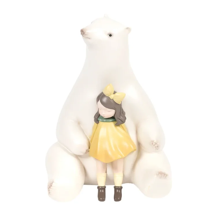 White Night Fairytale Warm Bear Ornament