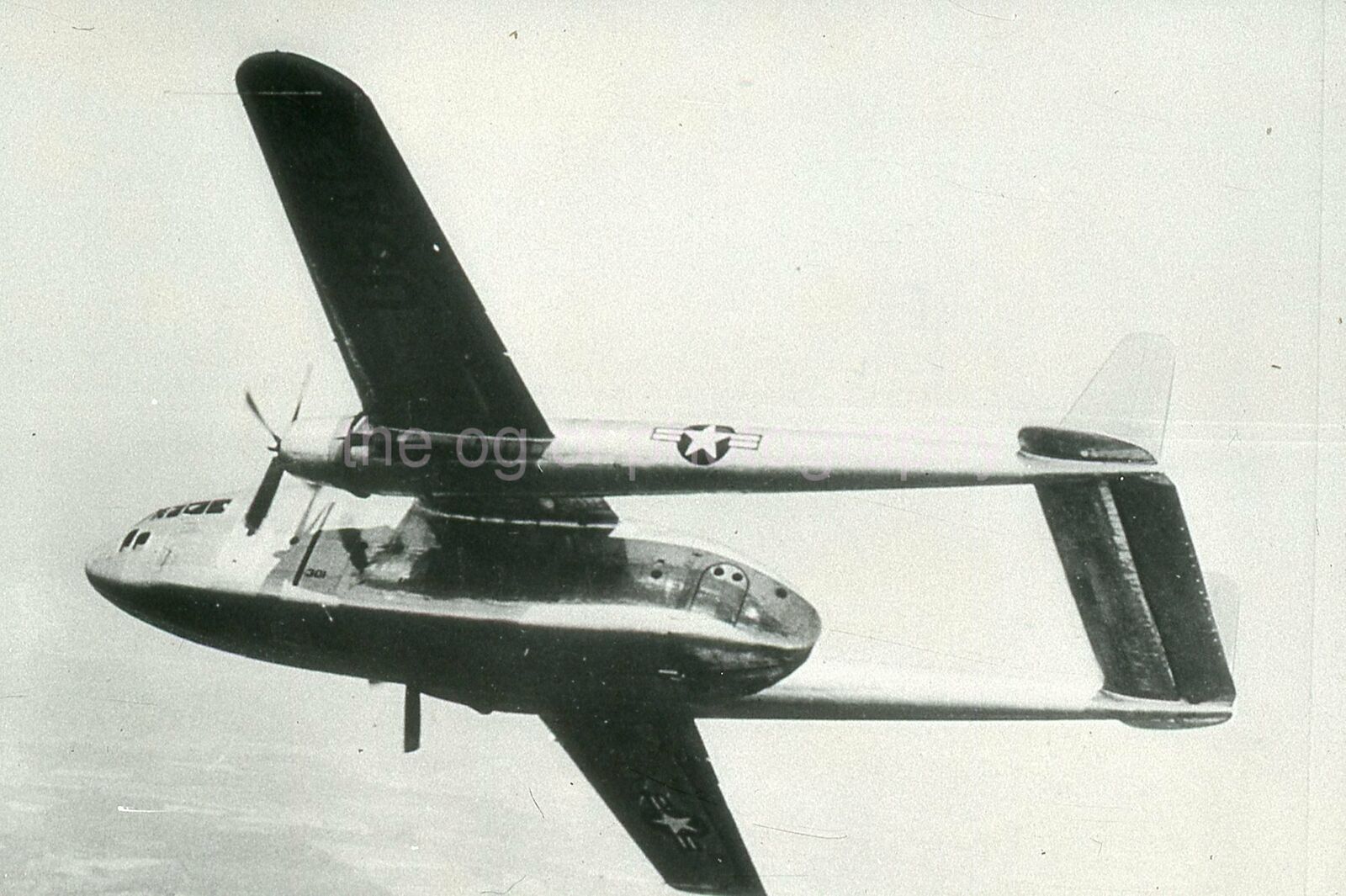 C-119 35mm FOUND b + w SLIDE Original MILITARY AVIATION Photo Poster painting AIRCRAFT 14 T 23 S