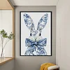 (Stamped/Counted) Blue And White Porcelain-Rabbit-11CT Cross Stitch 40*60cm/15.75*23.62in (Big Size)