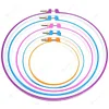 DIY Sewing-5pcs Plastic Cross Stitch Embroidery Hoop Ring Craft