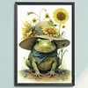Frog And Sunflower- 18CT Stamped Cross Stitch 20*30cm/7.87*11.81in