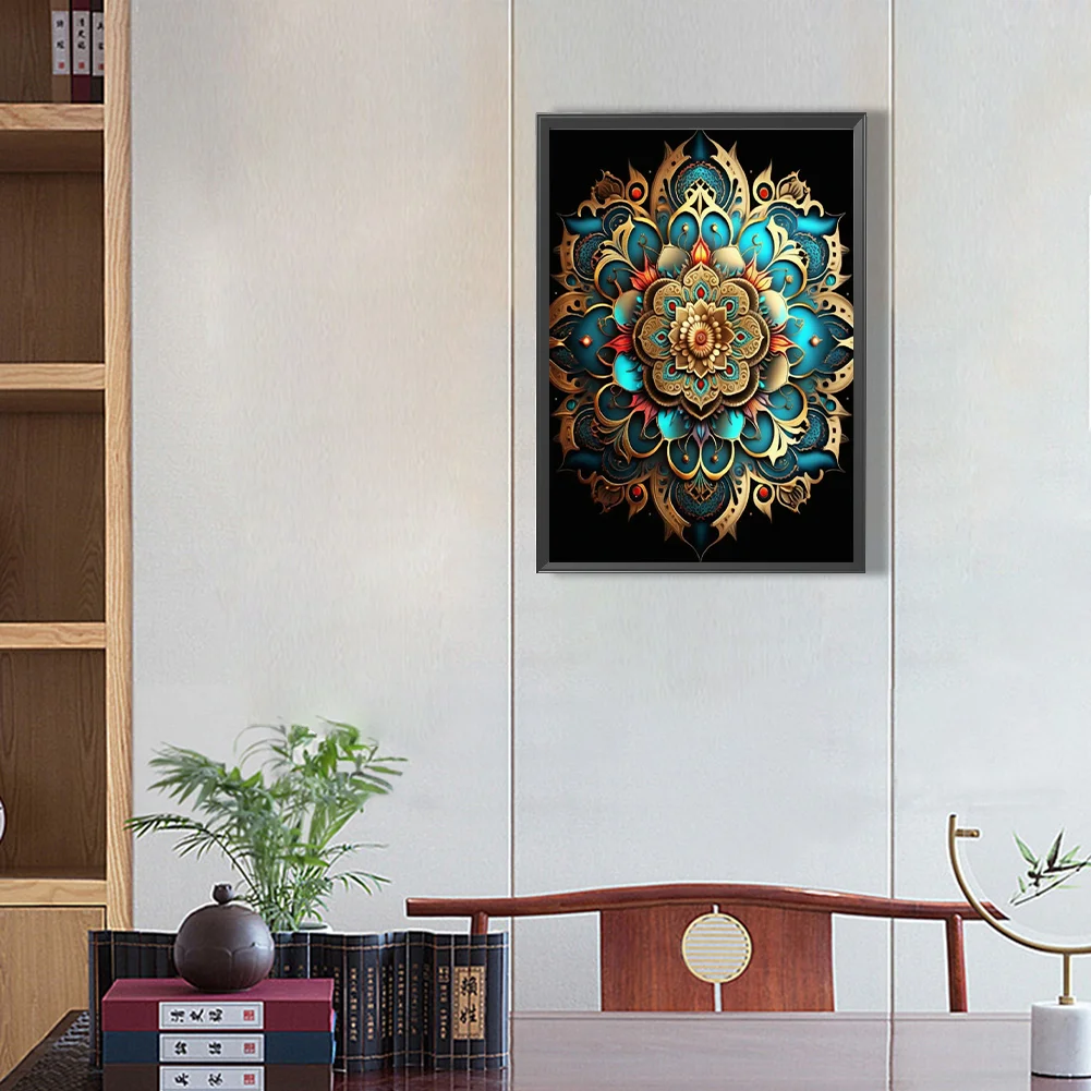 Full Round Diamond Painting 40*50cm - Metal Mandala