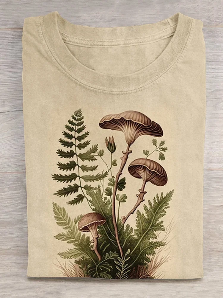Botanical Mushrooms Witchcraft Art T-shirt