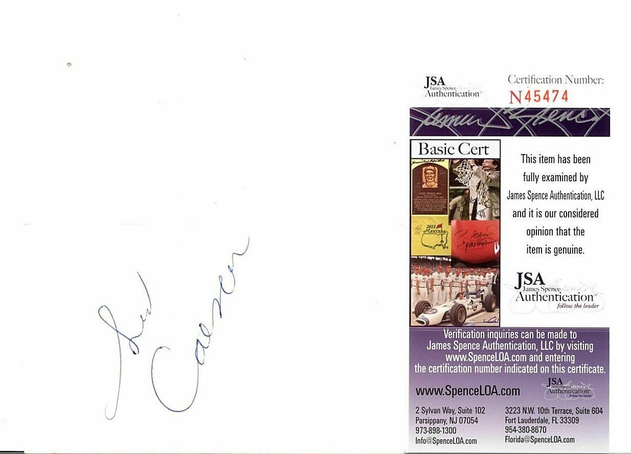 SID CAESAR (DECEASED) SIGNED POSTCARD JSA AUTHENTICATED #45474