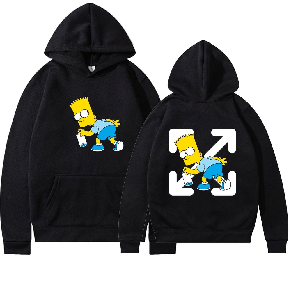 Cartoon Simpson printed Sweater Hoodie