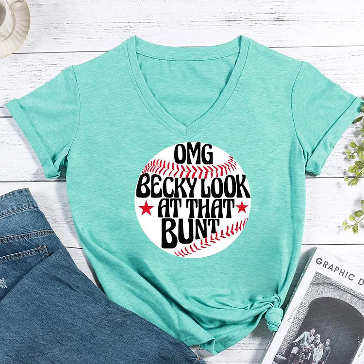 Baseball OMG Becky Look at That Bunt..Funny Heather Grey Unisex