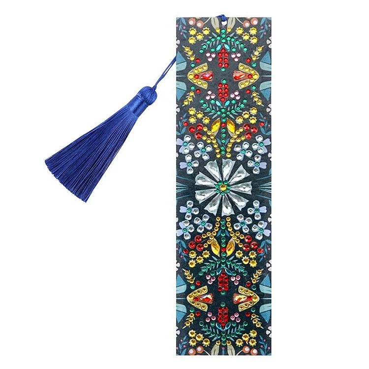 DIY Mandala Special Shaped Diamond Painting Leather Tassel Bookmark Crafts