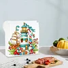 Acrylic Christmas Lighthouse Double Sided Diamond Painting Paper Towel Napkin Holder