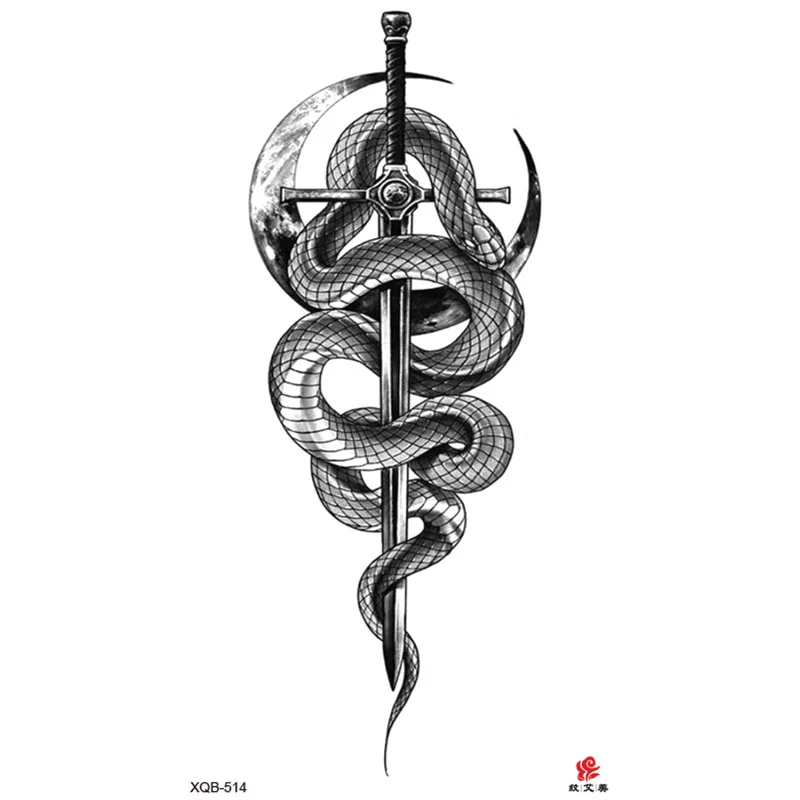 Sdrawing Full-arm Waterproof Tattoo Sticker Symbol Totem Animal Skeleton Small Arm Tattoo Sticker