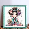 Cartoon Japanese Geisha-11CT Stamped Cross Stitch 40*40cm
