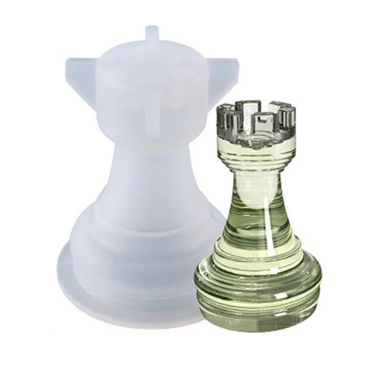 3D International Chess Pieces Mold DIY Chess Pieces Silicone Mould (Rook) gbfke